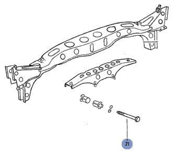 Baywindow Bus Gearbox Rear Hanger Mount Bolt - 1973-79