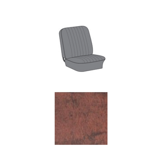 T2 73-79 Open Back Passenger Seat Cover In Chesnut With Chestnut Piping