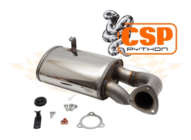 CSP Baywindow Bus Python Exhaust Kit with J Tubes - 1972-79 - Type 1 Engine - 38mm Bore