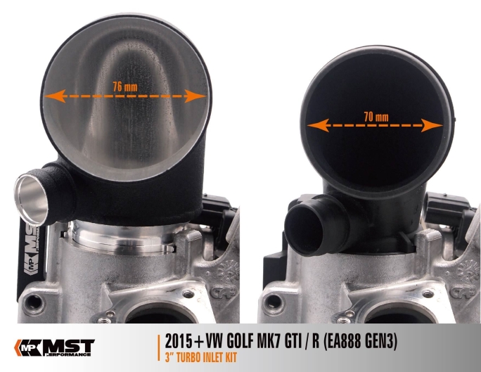 G7 MST Big Bore Turbo Inlet Elbow With Silicone Hose - 2.0 TSI