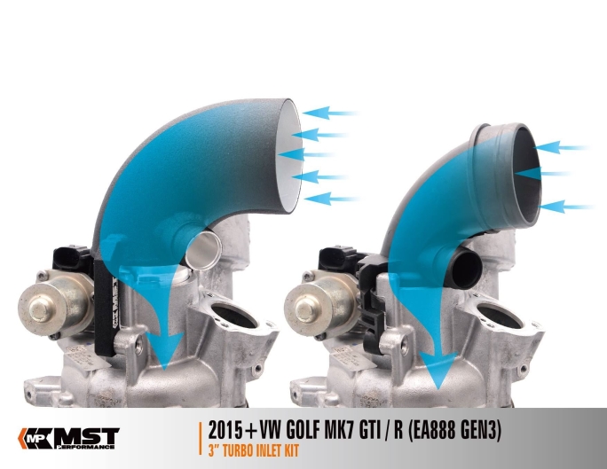 G7 MST Big Bore Turbo Inlet Elbow With Silicone Hose - 2.0 TSI