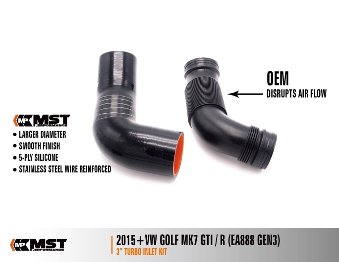 G7 MST Big Bore Turbo Inlet Elbow With Silicone Hose - 2.0 TSI
