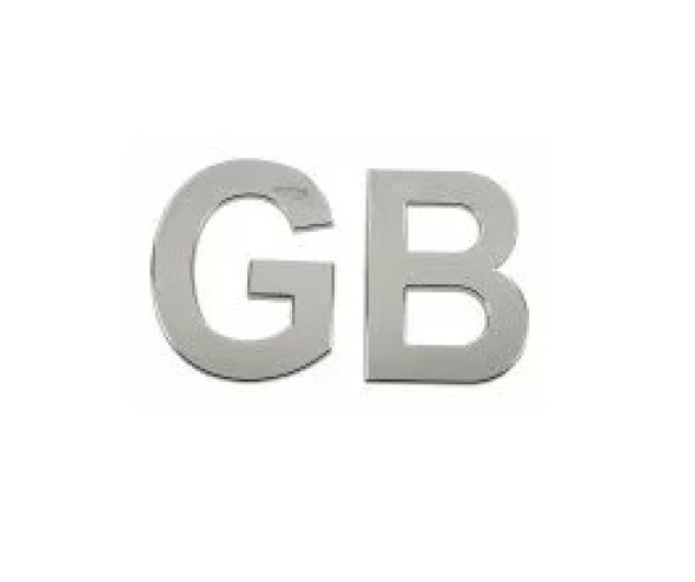 Chromed Steel GB Letters (Self Adhesive)