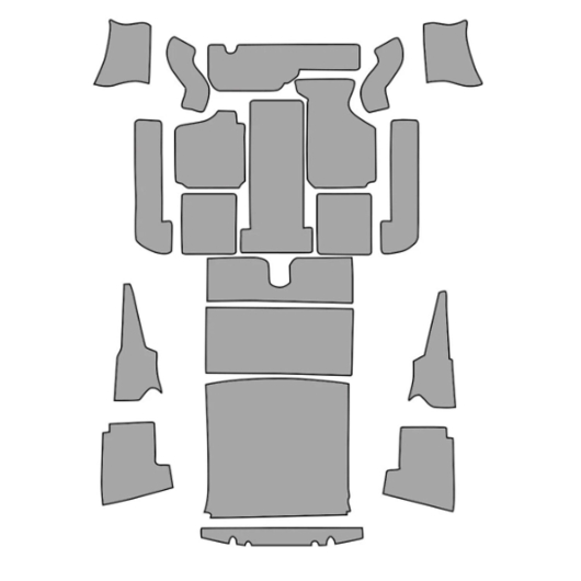 Karmann Ghia Cabrio 56-68 Black Carpet Set LHD