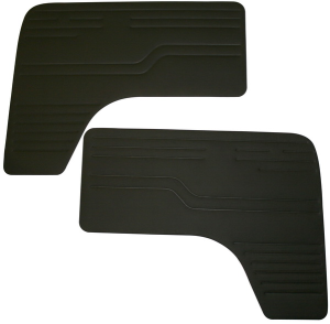 Baywindow Bus Cab Door Panels - Black Vinyl