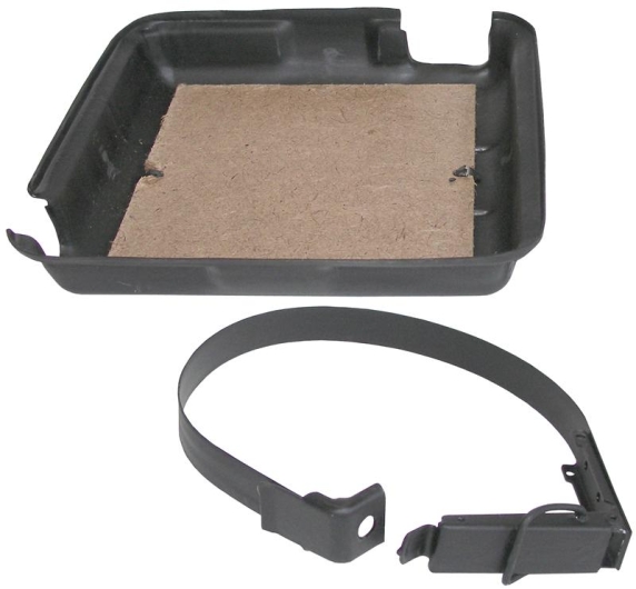 Beetle 6 Volt Battery Tray And Strap Set - 1947-67