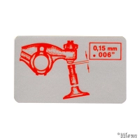 Original Valve Setting Sticker
