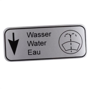Windscreen Washer Water Sticker