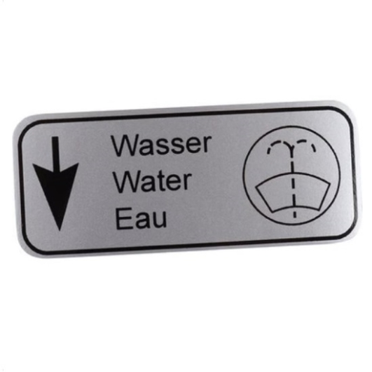 Windscreen Washer Water Sticker