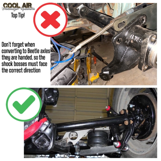 **NCA** Splitscreen Bus Straight Axle Conversion Kit - With 2