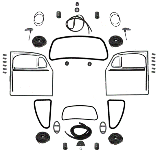 Beetle Deluxe Complete Rubber Bundle Kit - 1961-64