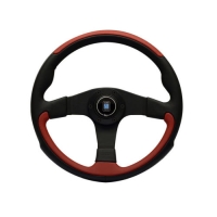 Black And Red Leather Nardi Leader Steering Wheel