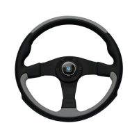 Black And Grey Leather Nardi Leader Steering Wheel