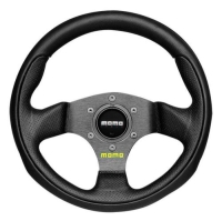 280mm Black Leather Momo Team Steering Wheel