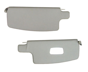 Beetle White Sunvisors - 1968-79 - With Mirror On Right Hand Side