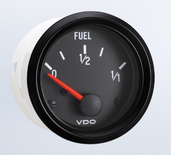 VDO Black Face 52mm Fuel Gauge (For Beetle Sender)