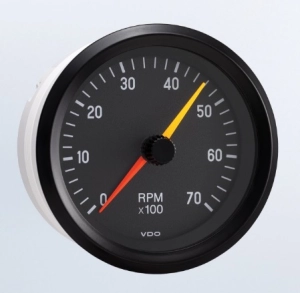 VDO 86mm Black 7000RPM Tachometer