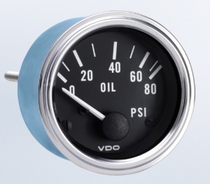 VDO Series 1 52mm Oil Pressure Gauge (80 PSI)