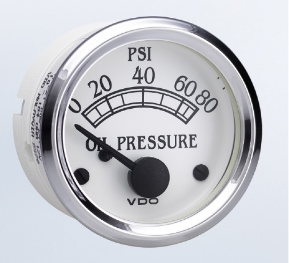 VDO Royal 52mm Oil Pressure Gauge (80 PSI)