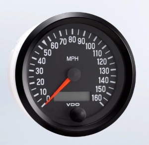 VDO 86mm Black 160MPH Electronic Speedo