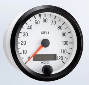 **NCA** VDO 80mm White 120MPH Electronic Speedo