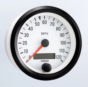 **NCA** VDO 86mm White 120MPH Electronic Speedo