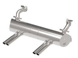 Beetle Vintage Speed Abarth Style Exhaust -1963-79 - Type 1 Engines (Not 1200cc) - With Heat Risers