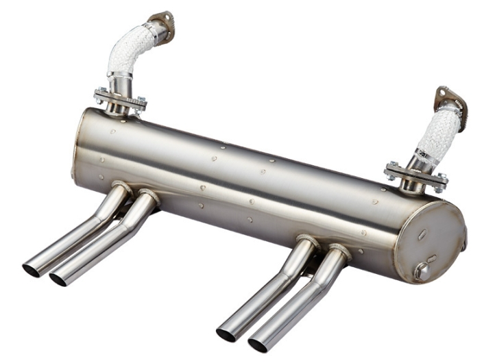 **NLA** Beetle Vintage Speed Abarth Style Exhaust - 1950-55 - Type 1 Engines (Not 1200cc)