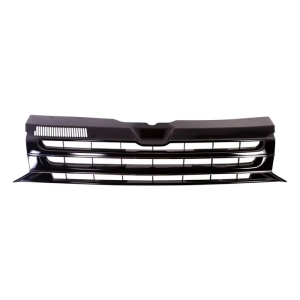 T5 Badgeless Front Grille - 2010-15 - Black With Chrome Trim