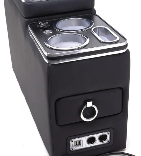 T25,T4,T5,T6 Centre Console With USB Sockets And LED Lighting - Black