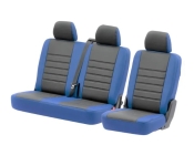 T5 Rear Seat Cover Set - Blue With Black Perforated Centre