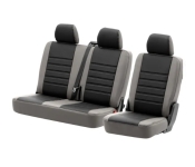 T5 Rear Seat Cover Set - Grey With Black Perforated Centre