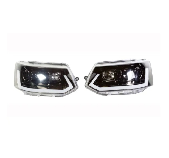 T5 Headlights - 2010-15 - LED Light Bar + Dynamic Flowing Indicators (UK Beam Pattern)