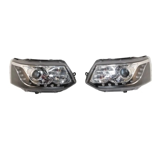 T5 Headlights 201015 Chrome Inner + Black LED Running Lights (UK