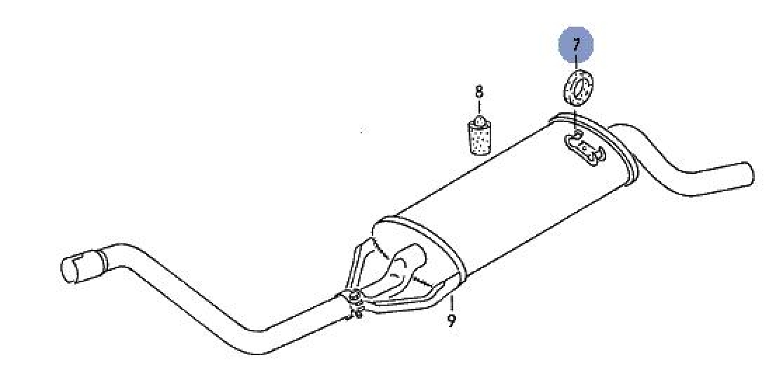 Golf 74-83 Exhaust Hanger (round)