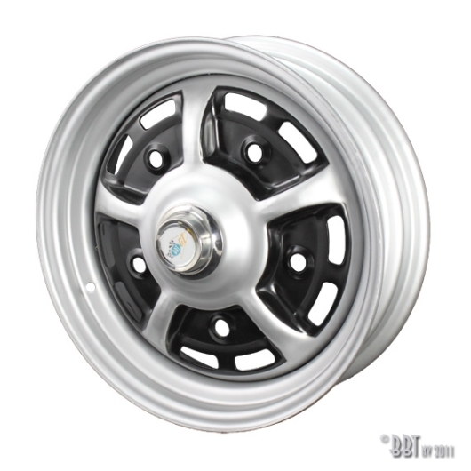 **NCA** T1 -67 + T2 -70 Grey and Black Steel Sprintstar Wheel (5.5 inch x15 Wide, +25 Offset)