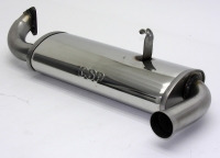 CSP Stainless Steel Single Quiet Pack Muffler For use with Bugpack Header